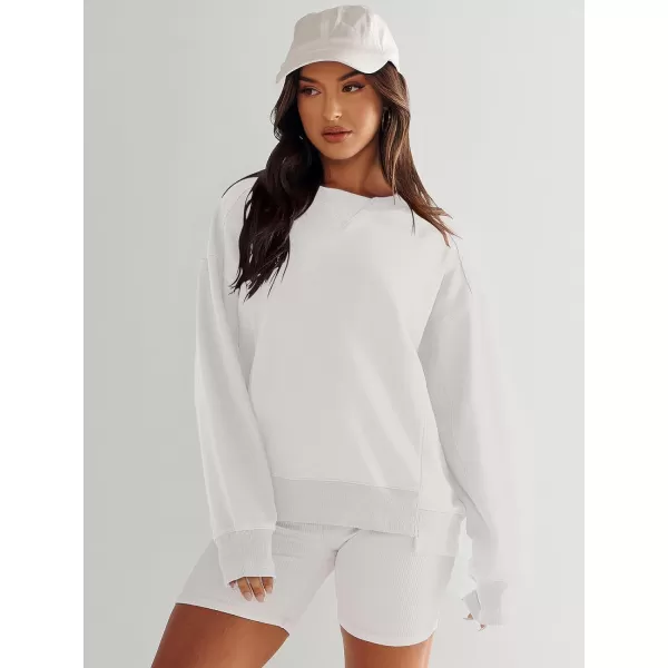 imageANRABESS Womens Long Sleeve Sweatshirt Crewneck Casual Cropped Pullover Top 2023 Winter Trendy ClothesWhite