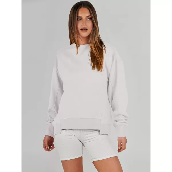 imageANRABESS Womens Long Sleeve Sweatshirt Crewneck Casual Cropped Pullover Top 2023 Winter Trendy ClothesWhite