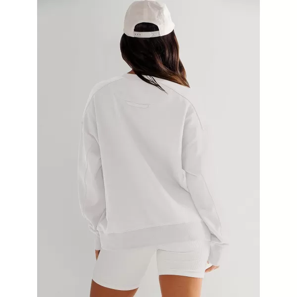 imageANRABESS Womens Long Sleeve Sweatshirt Crewneck Casual Cropped Pullover Top 2023 Winter Trendy ClothesWhite