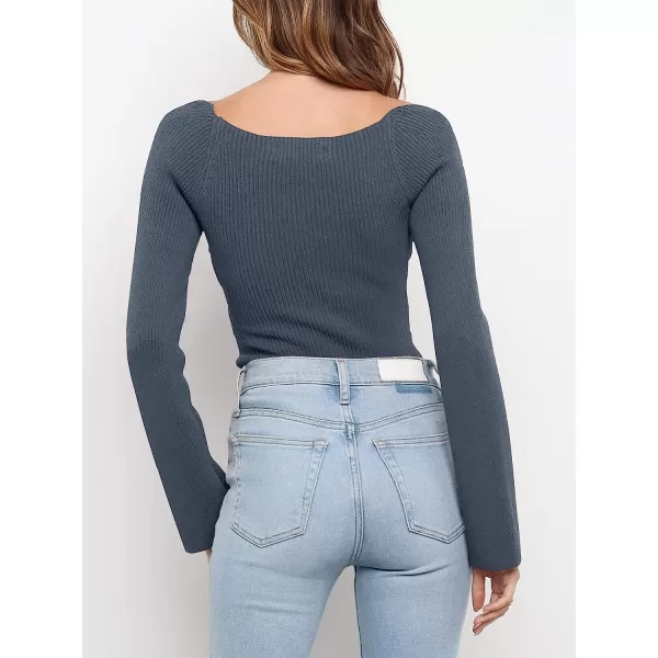 imageANRABESS Womens Long Sleeve Sweetheart Neck Stretch Ribbed Knit Slim Fit Crop Sweater Top 657dianlanS Navy BlueANRABESS Womens Long Sleeve Sweetheart Neck Stretch Ribbed Knit Slim Fit Crop Sweater Top 657dianlanS Navy Blue