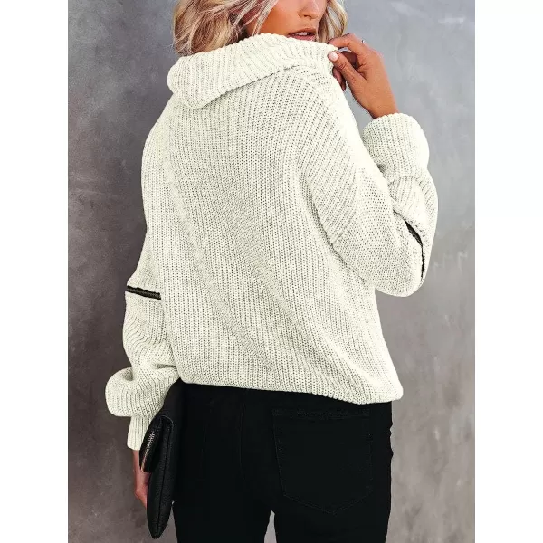 imageANRABESS Womens Long Sleeve Turtleneck Chunky Knit Loose Oversized Sweater Pullover Jumper Tops02white