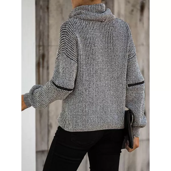 imageANRABESS Womens Long Sleeve Turtleneck Chunky Knit Loose Oversized Sweater Pullover Jumper Tops03gray
