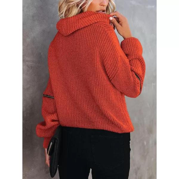 imageANRABESS Womens Long Sleeve Turtleneck Chunky Knit Loose Oversized Sweater Pullover Jumper Tops05rust