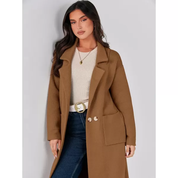 imageANRABESS Womens Long Sweater Coats Open Front Knit Cardigans Long Sleeve Lapel Oversized Fall Winter Coatigan JacketsCaramel