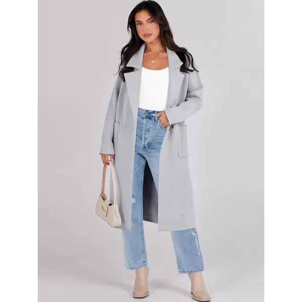 imageANRABESS Womens Long Sweater Coats Open Front Knit Cardigans Long Sleeve Lapel Oversized Fall Winter Coatigan JacketsGrey