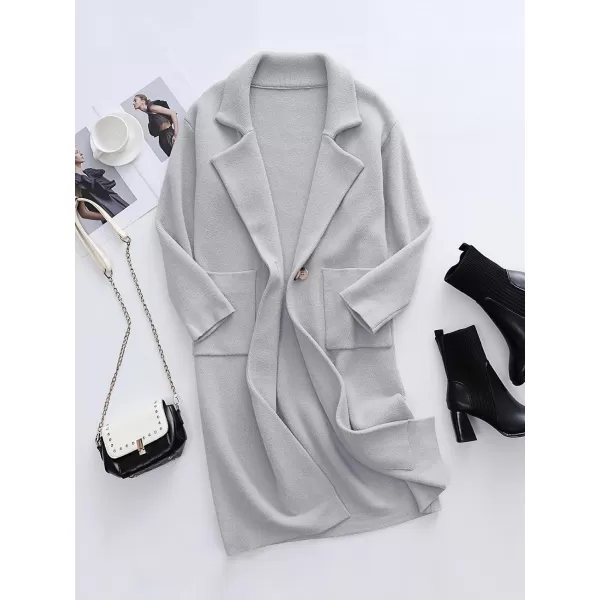 imageANRABESS Womens Long Sweater Coats Open Front Knit Cardigans Long Sleeve Lapel Oversized Fall Winter Coatigan JacketsGrey