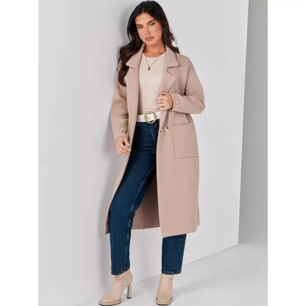 imageANRABESS Womens Long Sweater Coats Open Front Knit Cardigans Long Sleeve Lapel Oversized Fall Winter Coatigan JacketsKhaki