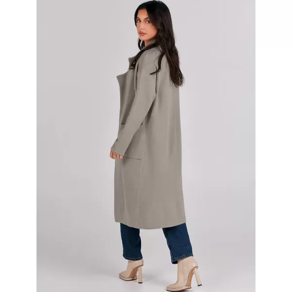 imageANRABESS Womens Long Sweater Coats Open Front Knit Cardigans Long Sleeve Lapel Oversized Fall Winter Coatigan JacketsTaupe