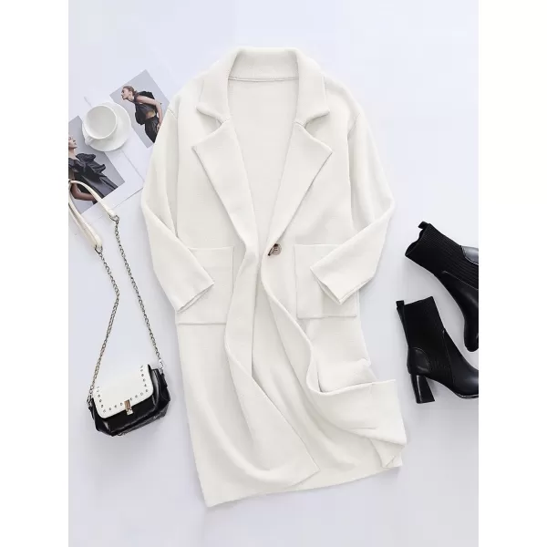 imageANRABESS Womens Long Sweater Coats Open Front Knit Cardigans Long Sleeve Lapel Oversized Fall Winter Coatigan JacketsWhite