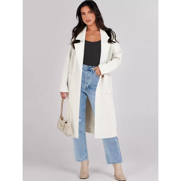 imageANRABESS Womens Long Sweater Coats Open Front Knit Cardigans Long Sleeve Lapel Oversized Fall Winter Coatigan JacketsWhite