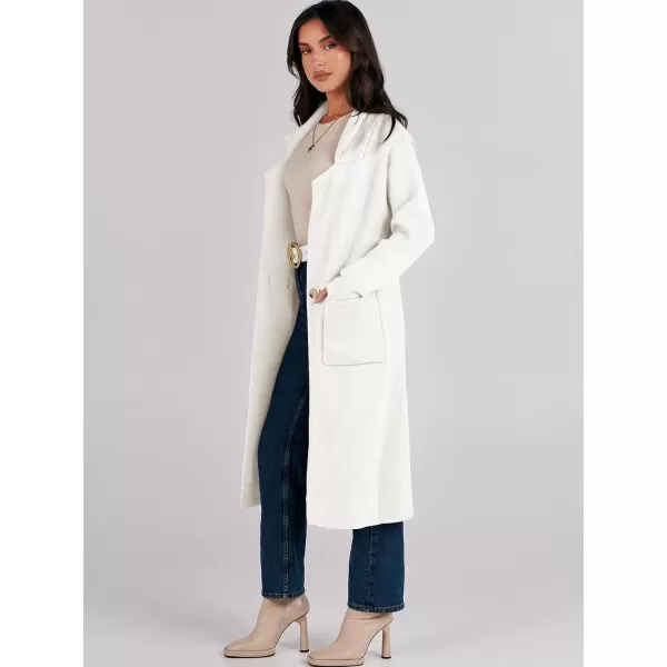 imageANRABESS Womens Long Sweater Coats Open Front Knit Cardigans Long Sleeve Lapel Oversized Fall Winter Coatigan JacketsWhite