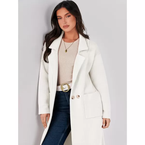 imageANRABESS Womens Long Sweater Coats Open Front Knit Cardigans Long Sleeve Lapel Oversized Fall Winter Coatigan JacketsWhite