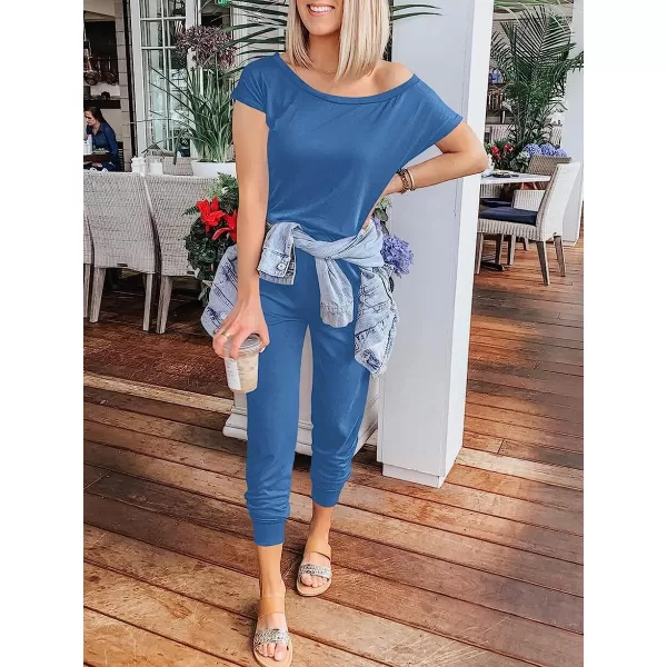 imageANRABESS Womens Loose Casual Off Shoulder Elastic Waist Stretchy Long Romper Jumpsuit01blue