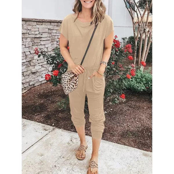 imageANRABESS Womens Loose Casual Off Shoulder Elastic Waist Stretchy Long Romper Jumpsuit01khaki