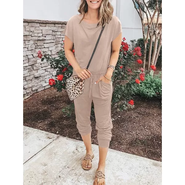 imageANRABESS Womens Loose Casual Off Shoulder Elastic Waist Stretchy Long Romper Jumpsuit01pink