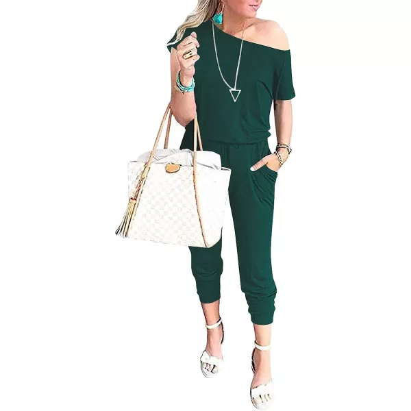 imageANRABESS Womens Loose Casual Off Shoulder Elastic Waist Stretchy Long Romper Jumpsuit01wool Green