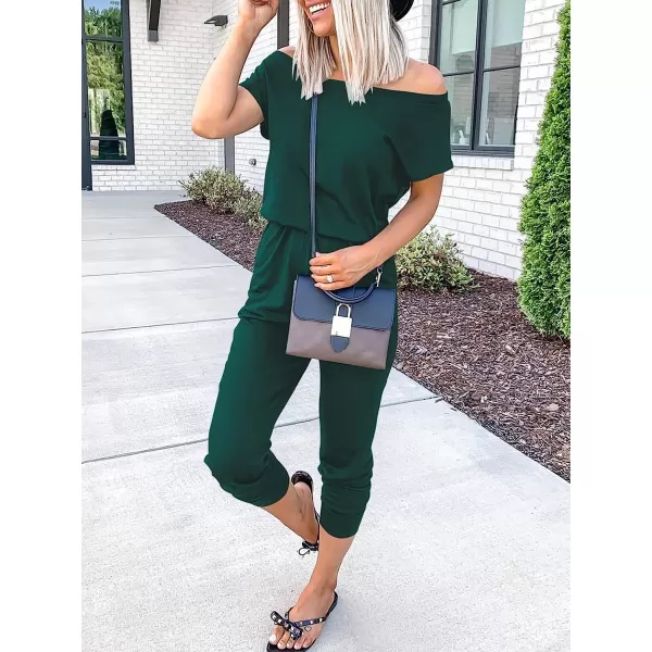 imageANRABESS Womens Loose Casual Off Shoulder Elastic Waist Stretchy Long Romper Jumpsuit01wool Green
