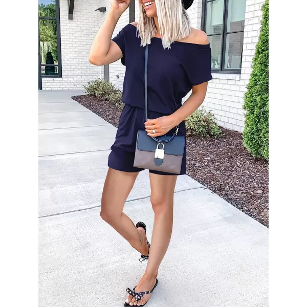 imageANRABESS Womens Loose Casual Off Shoulder Elastic Waist Stretchy Long Romper Jumpsuit05navyblue