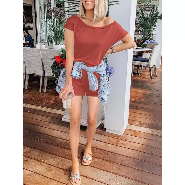 imageANRABESS Womens Loose Casual Off Shoulder Elastic Waist Stretchy Long Romper Jumpsuit05rust
