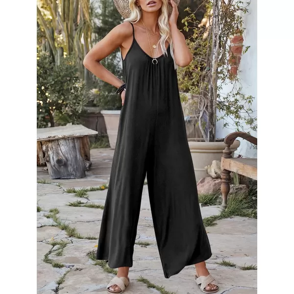 imageANRABESS Womens Loose Casual Sleeveless Adjustable Spaghetti Strap Jumpsuits Stretchy Wide Leg Rompers with Pockets01 Black