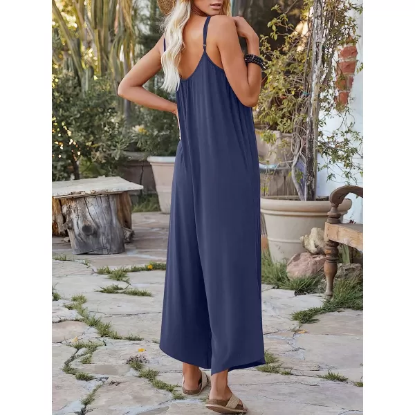 imageANRABESS Womens Loose Casual Sleeveless Adjustable Spaghetti Strap Jumpsuits Stretchy Wide Leg Rompers with Pockets02 Navyblue