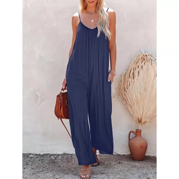 imageANRABESS Womens Loose Casual Sleeveless Adjustable Spaghetti Strap Jumpsuits Stretchy Wide Leg Rompers with Pockets02 Navyblue
