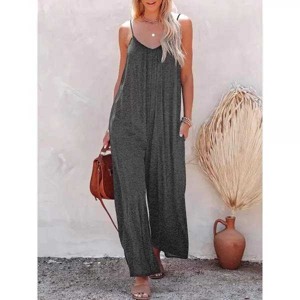 imageANRABESS Womens Loose Casual Sleeveless Adjustable Spaghetti Strap Jumpsuits Stretchy Wide Leg Rompers with Pockets05 Grey