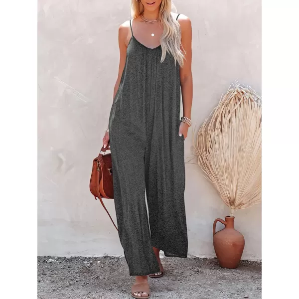 imageANRABESS Womens Loose Casual Sleeveless Adjustable Spaghetti Strap Jumpsuits Stretchy Wide Leg Rompers with Pockets05 Grey