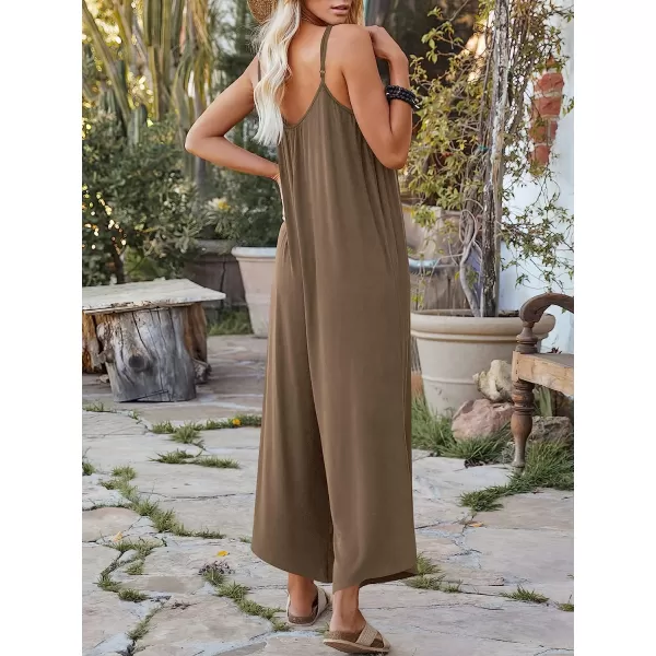 imageANRABESS Womens Loose Casual Sleeveless Adjustable Spaghetti Strap Jumpsuits Stretchy Wide Leg Rompers with Pockets06 Brown