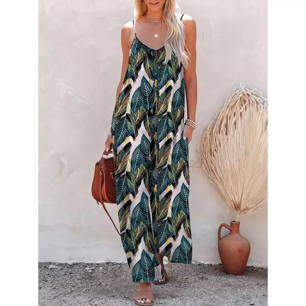 imageANRABESS Womens Loose Casual Sleeveless Adjustable Spaghetti Strap Jumpsuits Stretchy Wide Leg Rompers with Pockets9 Leaf Print
