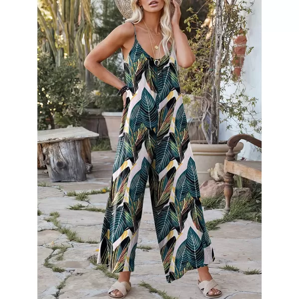 imageANRABESS Womens Loose Casual Sleeveless Adjustable Spaghetti Strap Jumpsuits Stretchy Wide Leg Rompers with Pockets9 Leaf Print
