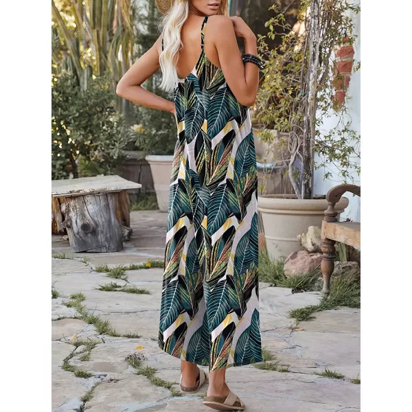 imageANRABESS Womens Loose Casual Sleeveless Adjustable Spaghetti Strap Jumpsuits Stretchy Wide Leg Rompers with Pockets9 Leaf Print