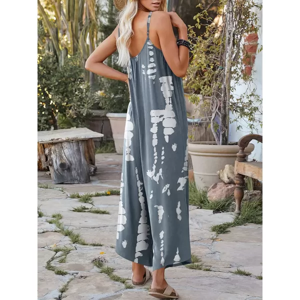 imageANRABESS Womens Loose Casual Sleeveless Adjustable Spaghetti Strap Jumpsuits Stretchy Wide Leg Rompers with Pockets9 Tie Dye Grey