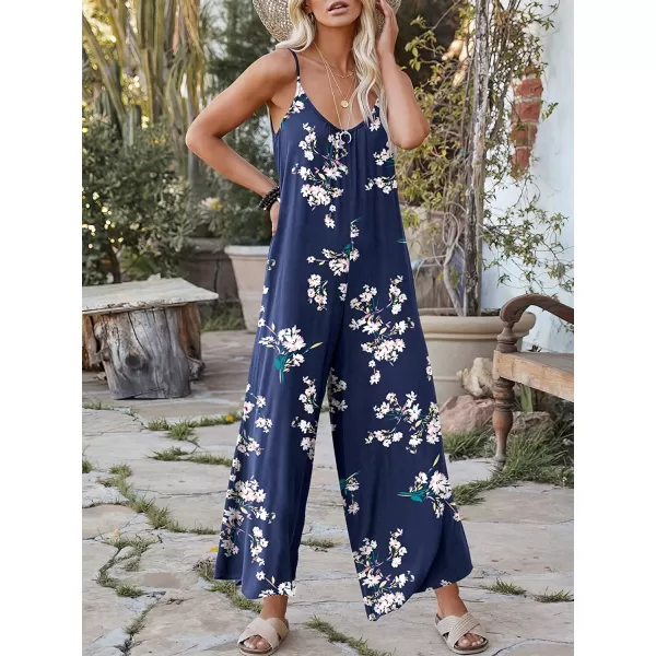 imageANRABESS Womens Loose Casual Sleeveless Adjustable Spaghetti Strap Jumpsuits Stretchy Wide Leg Rompers with PocketsBlue Floral