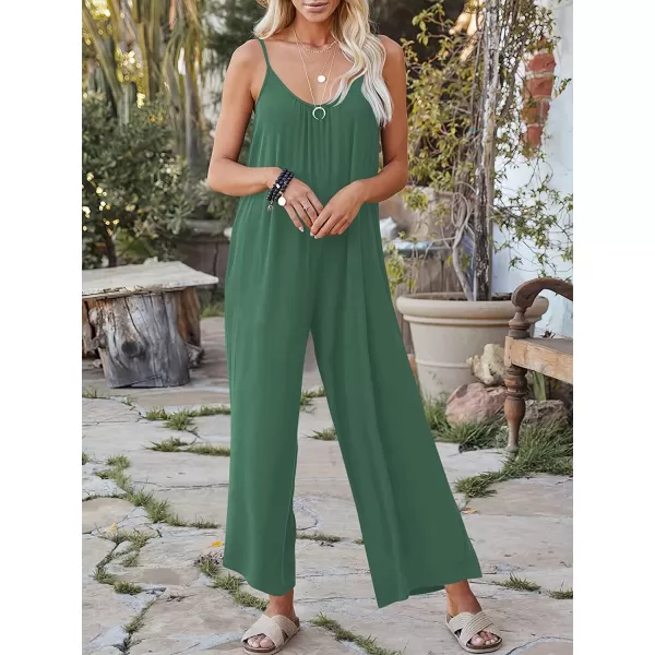 imageANRABESS Womens Loose Casual Sleeveless Adjustable Spaghetti Strap Jumpsuits Stretchy Wide Leg Rompers with PocketsBlue Green