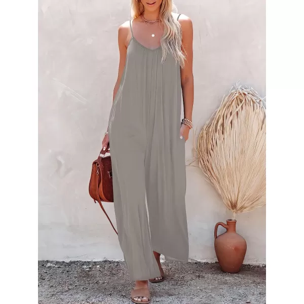 imageANRABESS Womens Loose Casual Sleeveless Adjustable Spaghetti Strap Jumpsuits Stretchy Wide Leg Rompers with PocketsSilver
