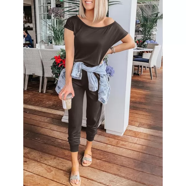 imageANRABESS Womens Loose Summer Casual Off Shoulder Elastic Waist Stretchy Long Romper Jumpsuit01coffee