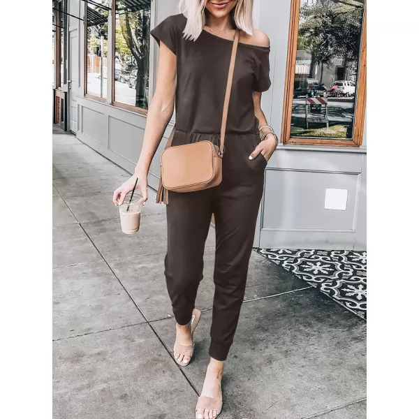 imageANRABESS Womens Loose Summer Casual Off Shoulder Elastic Waist Stretchy Long Romper Jumpsuit01coffee