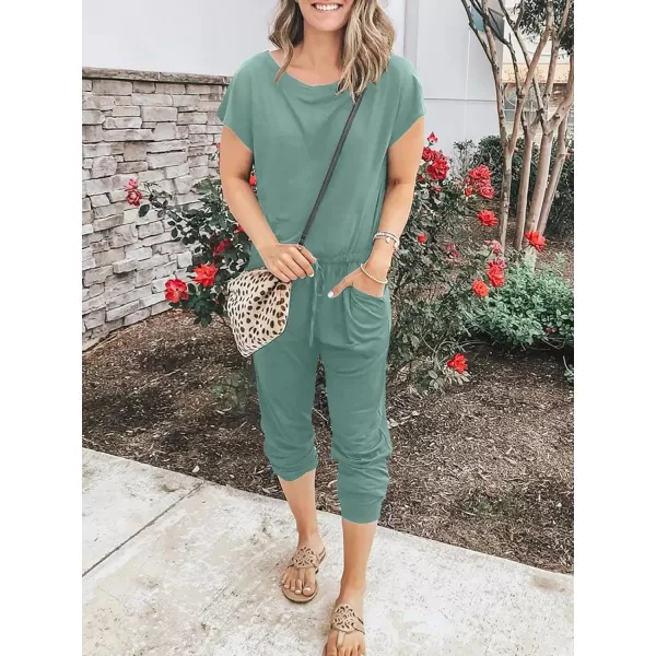 imageANRABESS Womens Loose Summer Casual Off Shoulder Elastic Waist Stretchy Long Romper Jumpsuit01grey Green