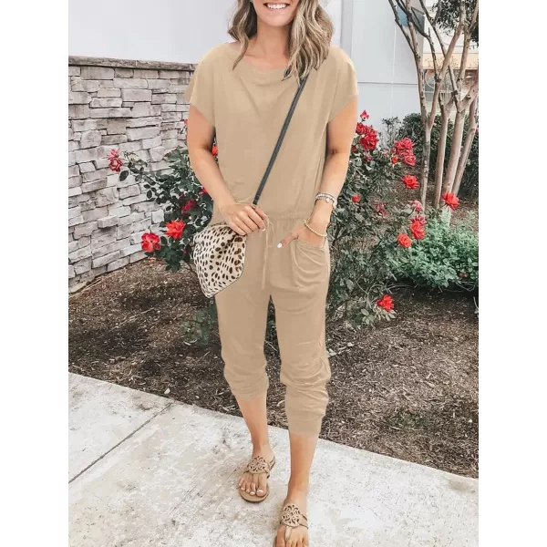 imageANRABESS Womens Loose Summer Casual Off Shoulder Elastic Waist Stretchy Long Romper Jumpsuit01khaki