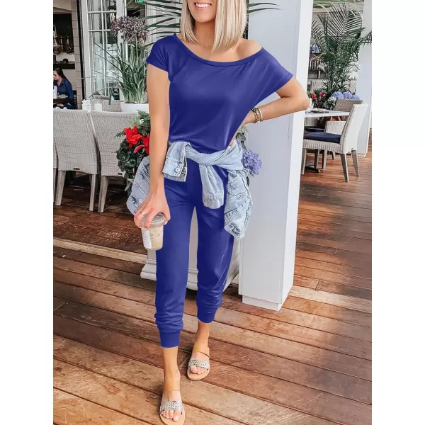 imageANRABESS Womens Loose Summer Casual Off Shoulder Elastic Waist Stretchy Long Romper Jumpsuit01royal Blue