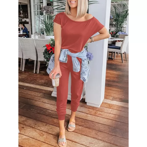 imageANRABESS Womens Loose Summer Casual Off Shoulder Elastic Waist Stretchy Long Romper Jumpsuit01rust