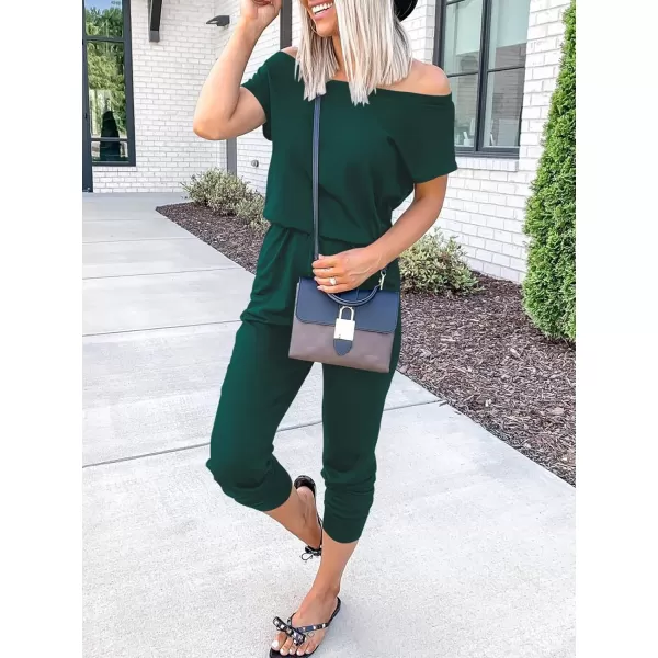 imageANRABESS Womens Loose Summer Casual Off Shoulder Elastic Waist Stretchy Long Romper Jumpsuit01wool Green