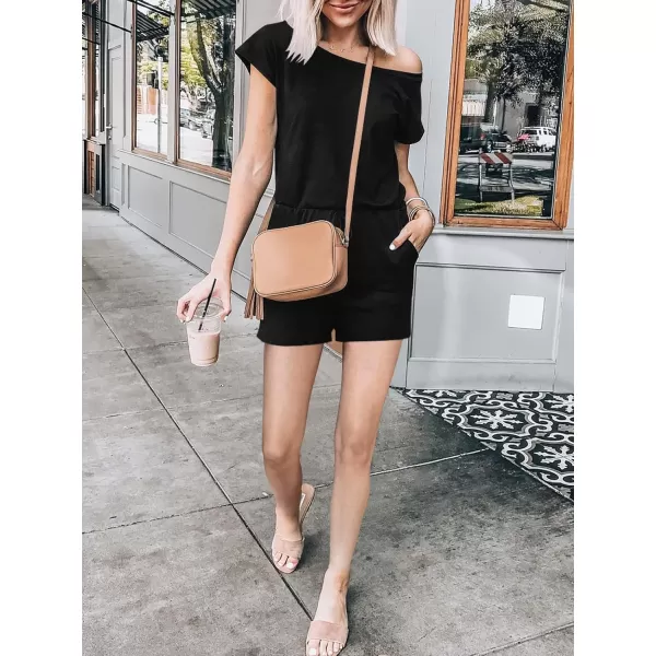 imageANRABESS Womens Loose Summer Casual Off Shoulder Elastic Waist Stretchy Long Romper Jumpsuit05black