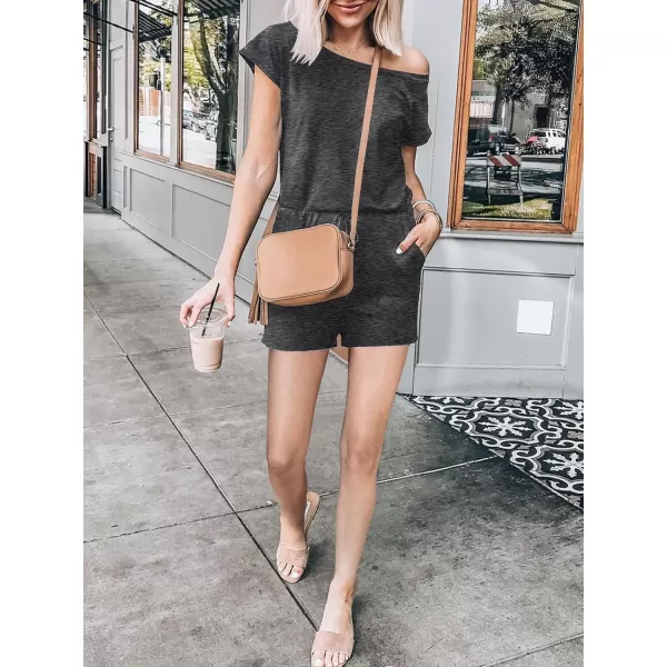 imageANRABESS Womens Loose Summer Casual Off Shoulder Elastic Waist Stretchy Long Romper Jumpsuit05dark Gray