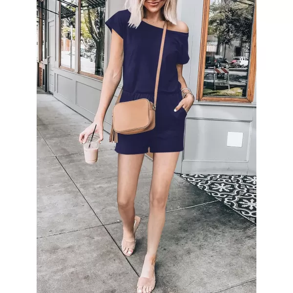 imageANRABESS Womens Loose Summer Casual Off Shoulder Elastic Waist Stretchy Long Romper Jumpsuit05navyblue