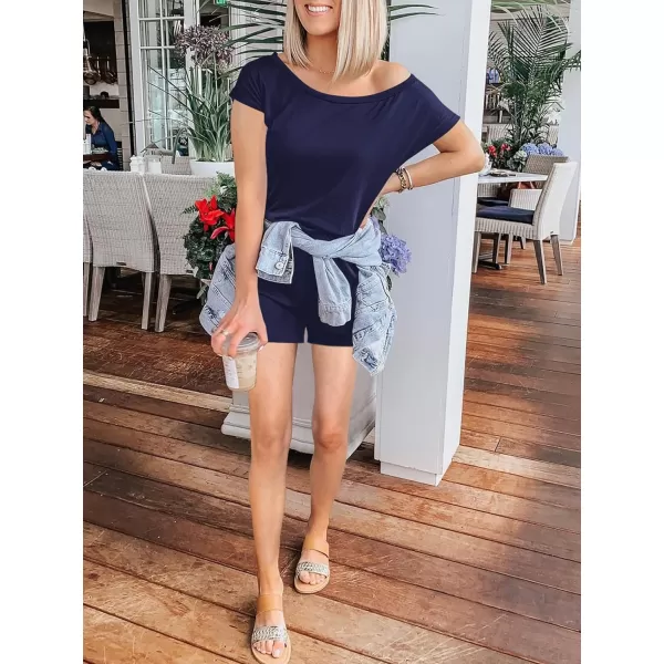 imageANRABESS Womens Loose Summer Casual Off Shoulder Elastic Waist Stretchy Long Romper Jumpsuit05navyblue