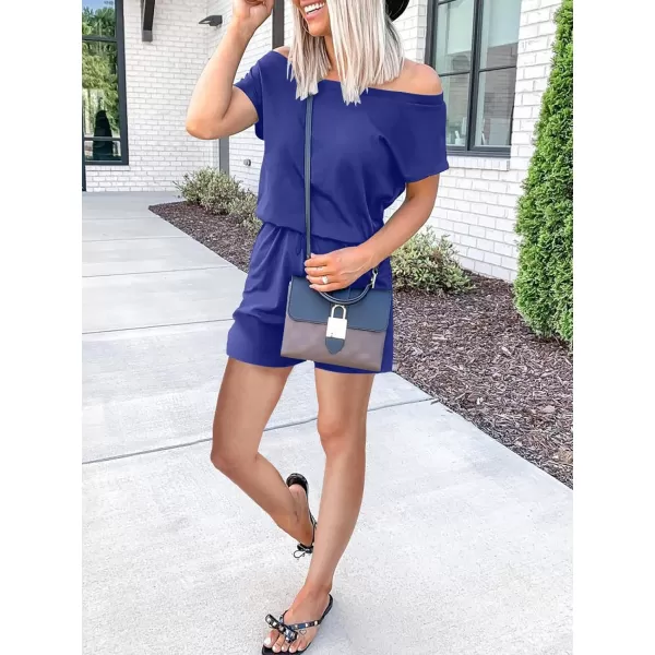 imageANRABESS Womens Loose Summer Casual Off Shoulder Elastic Waist Stretchy Long Romper Jumpsuit05royal Blue