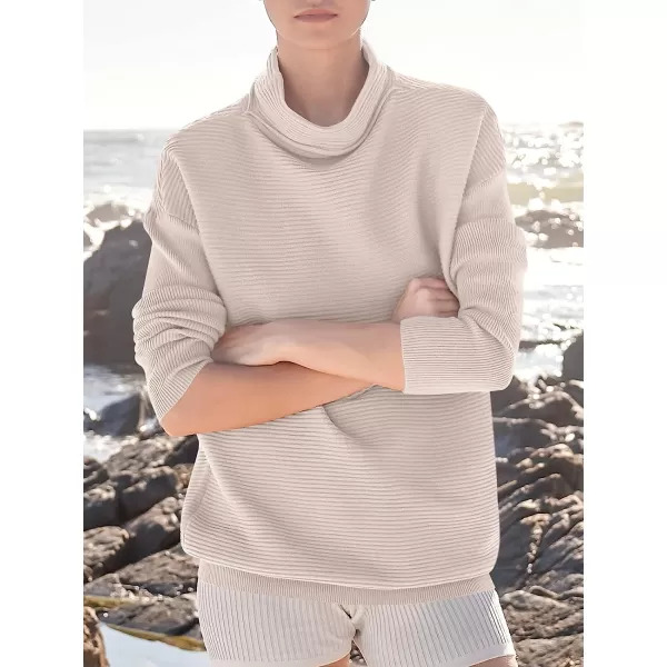 imageANRABESS Womens Mock Neck Batwing Long Sleeve Ribbed Knit Casual Soft Pullover Sweater Jumper TopGrey