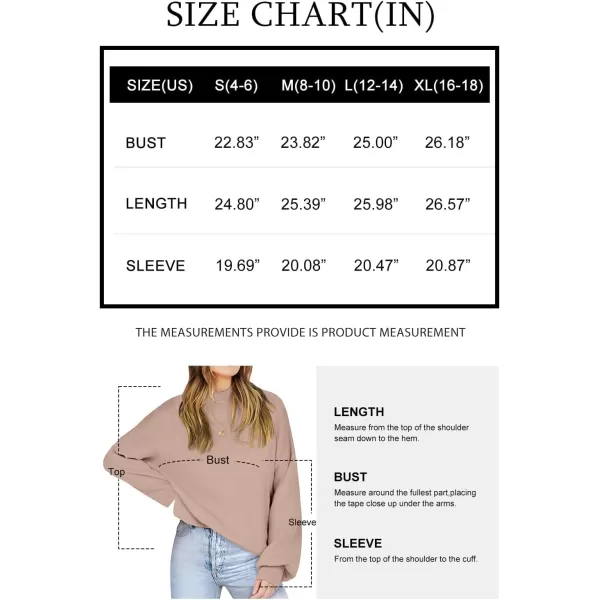 imageANRABESS Womens Mock Neck Batwing Sleeve 2024 Spring Oversized Sweater Casual Ribbed Knit Tunic Pullover TopKhaki